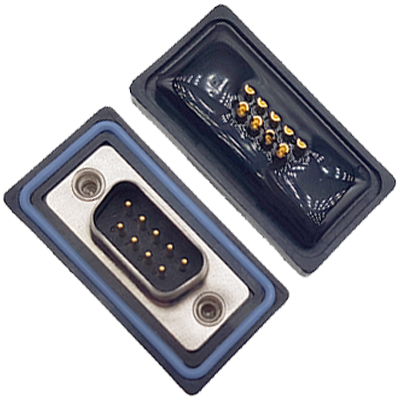 D-SUB-9P公头焊线式防水車針6.0mm不穿孔卯釘 卯後殼 D-SUB-9P公头焊线式防水車針6.0mm不穿孔卯釘 卯後殼