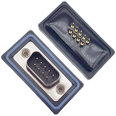 D-SUB-9P公头180度插板式防水車針4.0mm(Z)卯釘 卯後殼 D-SUB-9P公头180度插板式防水車針4.0mm(Z)卯釘 卯後殼