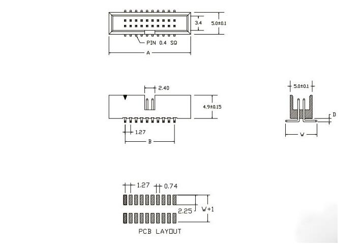 1.27贴片简牛<a href='//www.hp1858.com/product/' class='keys' title='点击查看关于连接器的相关信息' target='_blank'>连接器</a>规格书