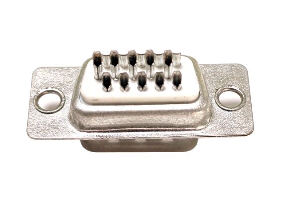 DBH 15P 公头 传统焊线式 白胶连接器