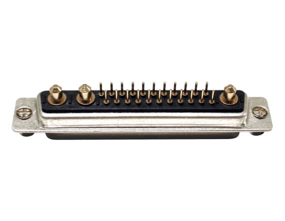 大电流 25W3 母头 直插板 前铆螺母 黑胶连接器