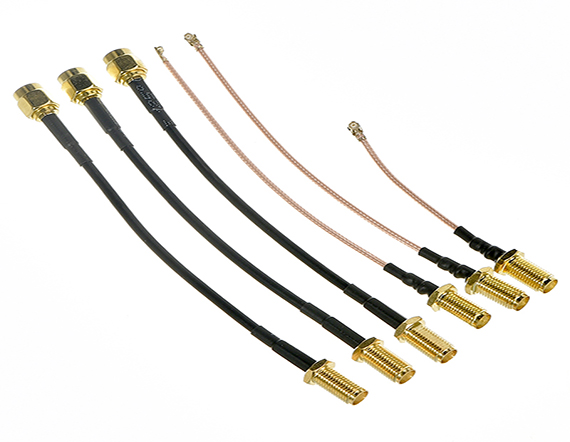 定制射频同轴线组件 SMA 直式母头 接 RGB178 电缆