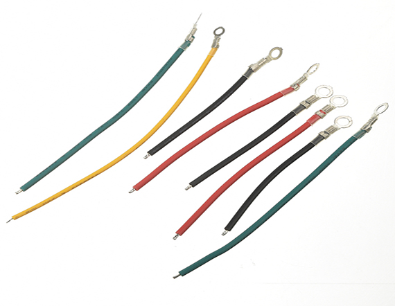 M4线束4.8插簧电子圆型端子连接线带胶套