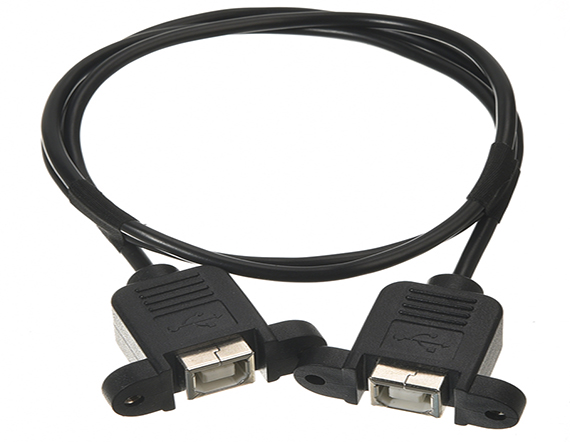 打印带耳朵2.0 USB A母转打印方口B母数据连接转换线