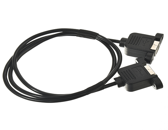 打印带耳朵2.0 USB A母转打印方口B母数据连接转换线